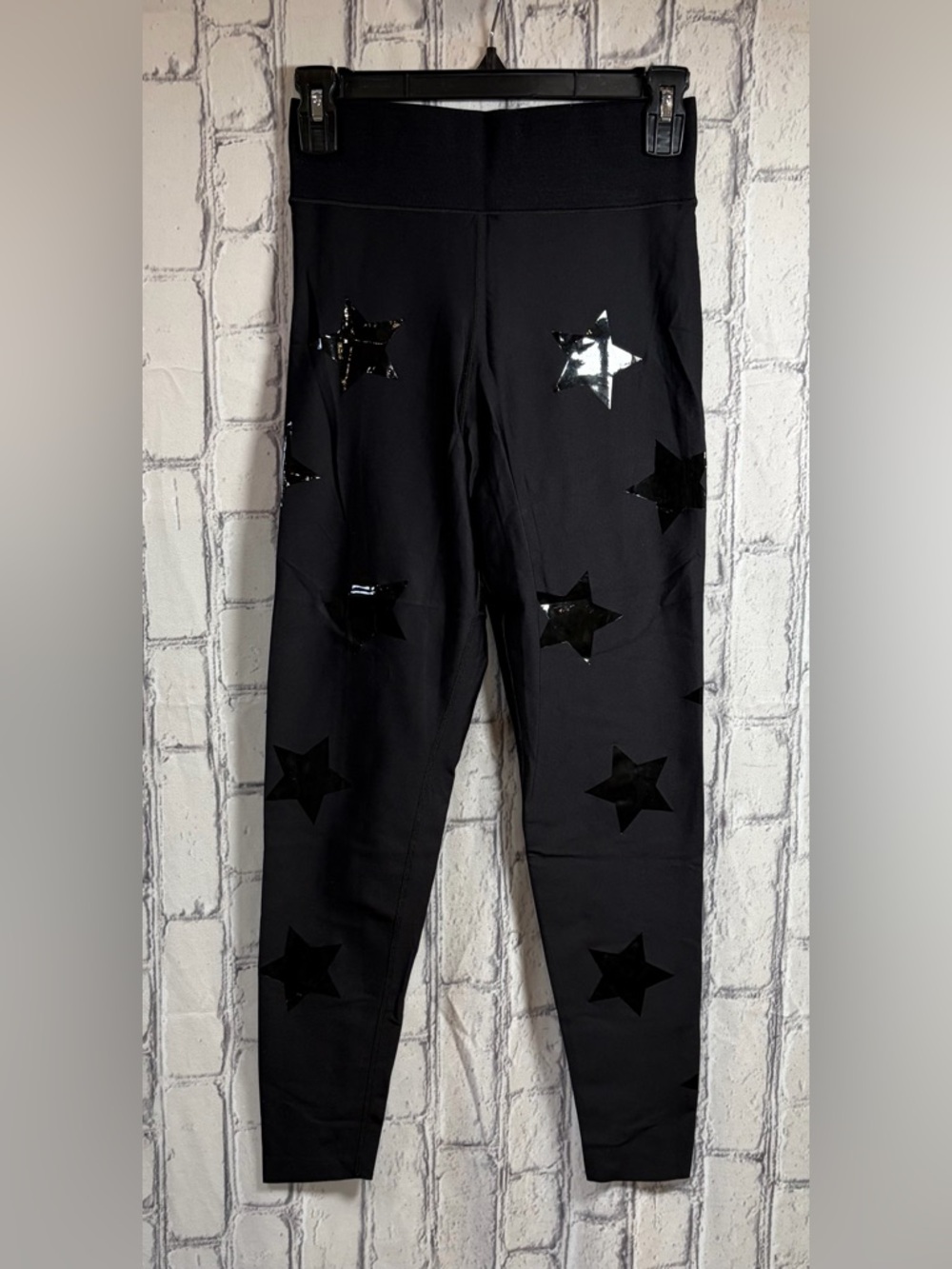 Ultracor :L Black Star-Print Women  Leggings High Rise Compression Activewear